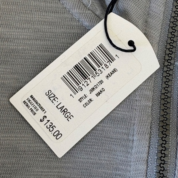 Johnnie-O Keane Quarter Zip Pullover Large gray - Picture 14 of 15